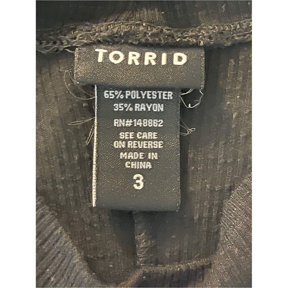 torrid Black Ribbed Tunic Top - Picture 5 of 9